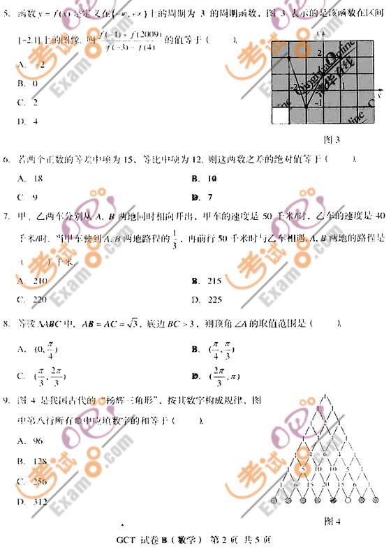  200910GCT}(sh)W(xu)A(ch)yԇ(B)